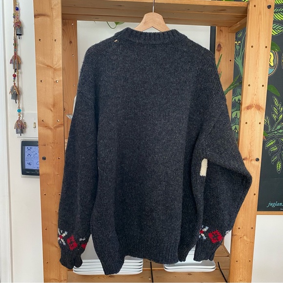 Vintage United Colors of Benetton Shetland Wool Scandi Fair Isle Sweater L - Picture 4 of 16